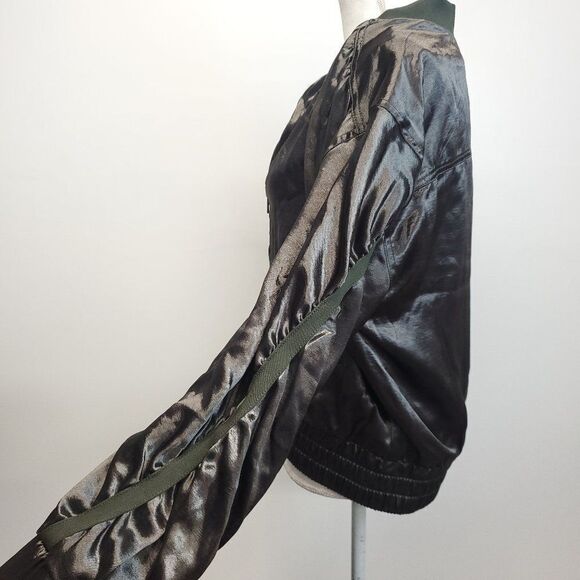 Free People Movement Relay Zip Up Satin Knit Collared Jacket - Picture 9 of 15